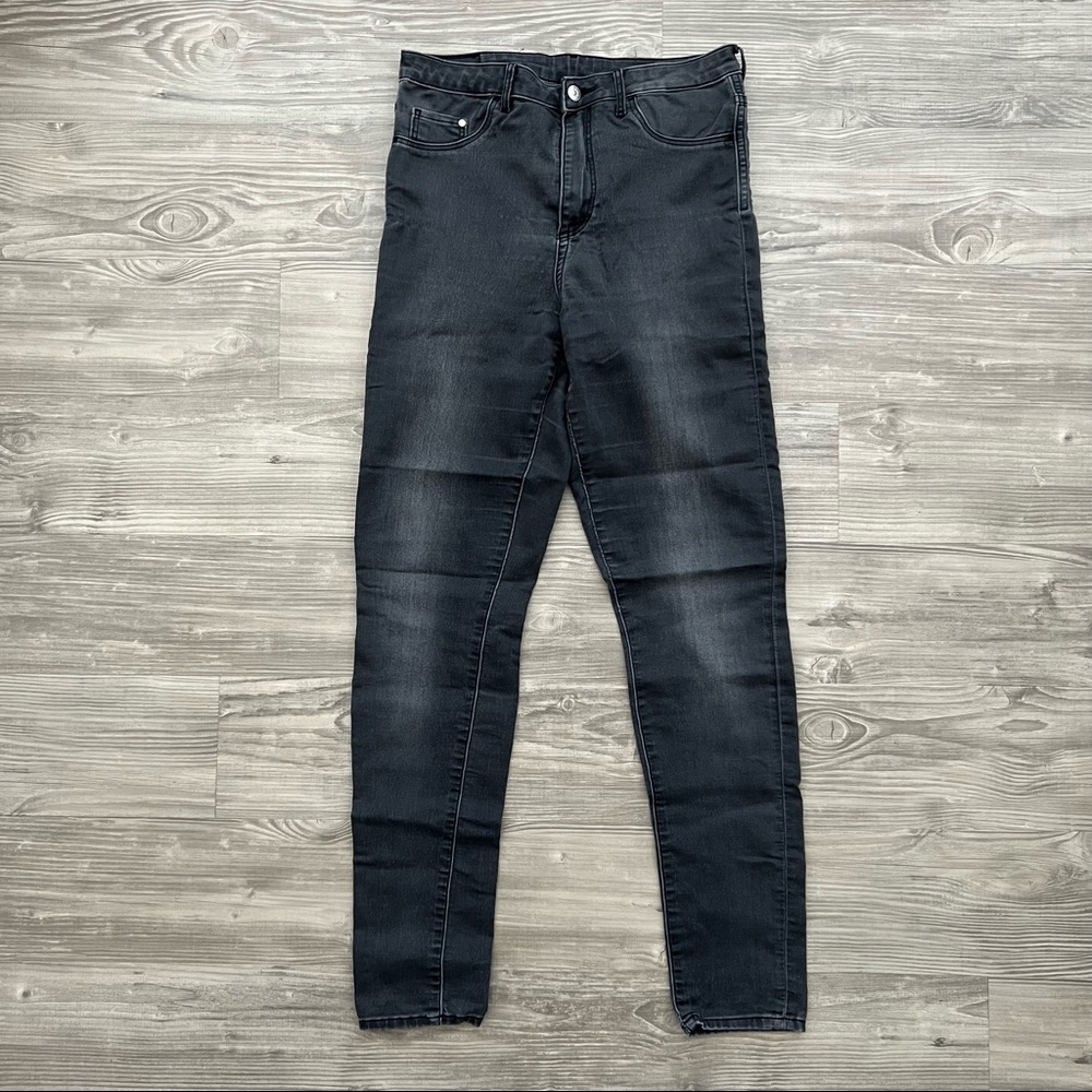 H&M • Super Stretch High Waist Dark Gray Denim Jeans